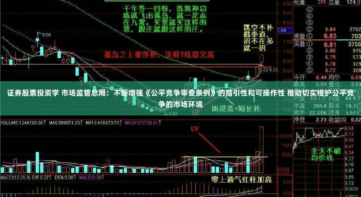 证券股票投资学 市场监管总局：不断增强《公平竞争审查条例》的指引性和可操作性 推动切实维护公平竞争的市场环境
