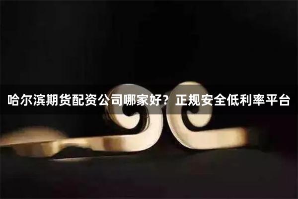 哈尔滨期货配资公司哪家好？正规安全低利率平台